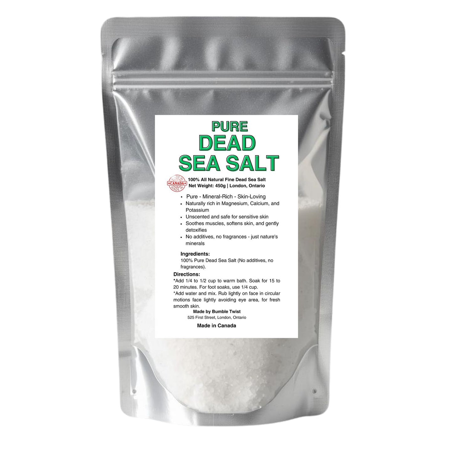 Dead Sea Salt 100% All Natural Fine
