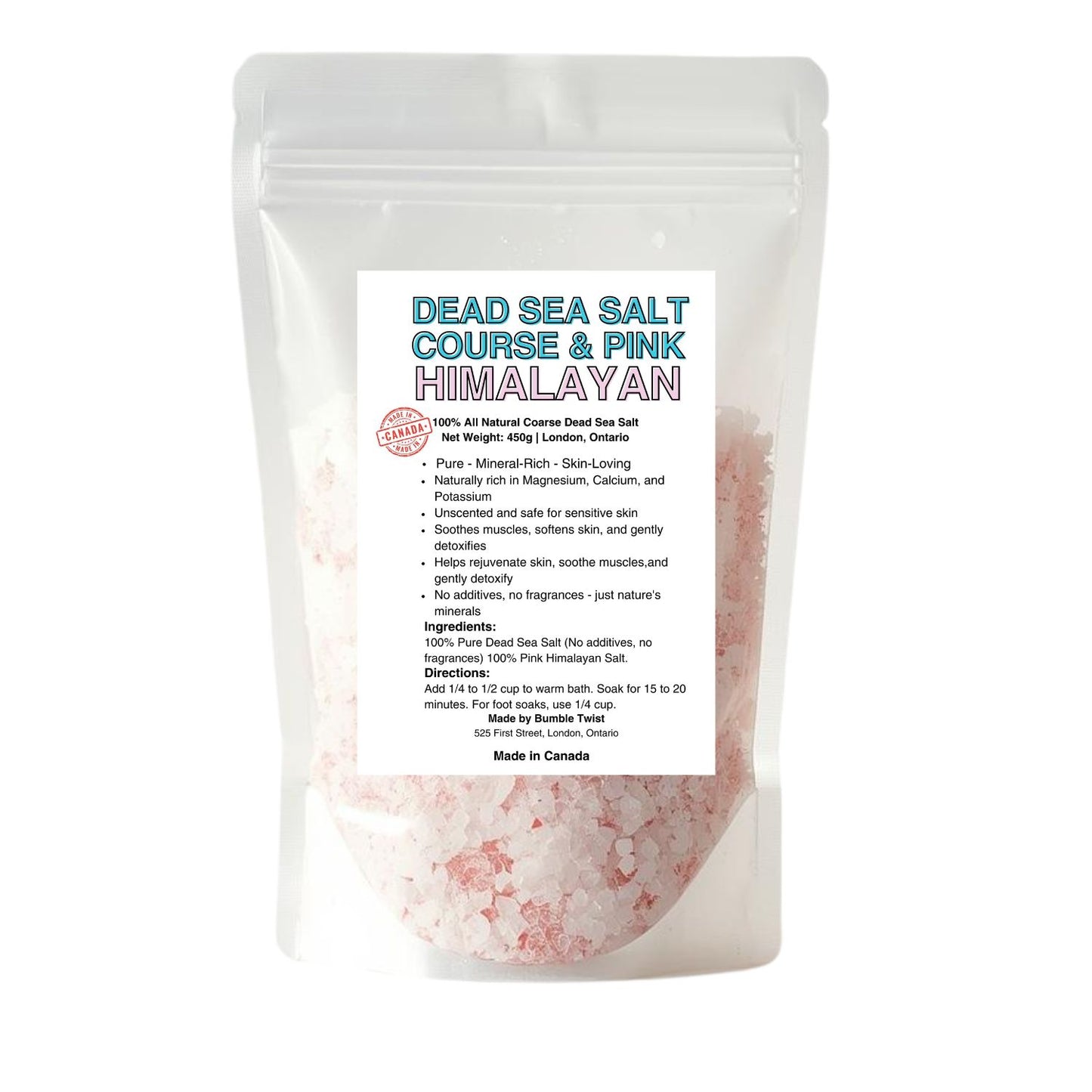 Dead Sea Salt Coarse & Pink Himalayan 100% All Natural