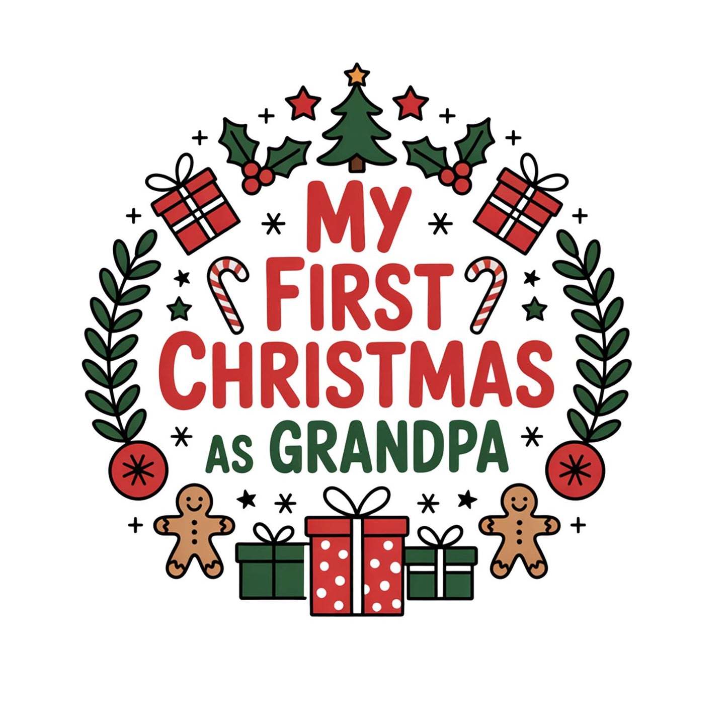 My First Christmas as Grandpa T-shirt