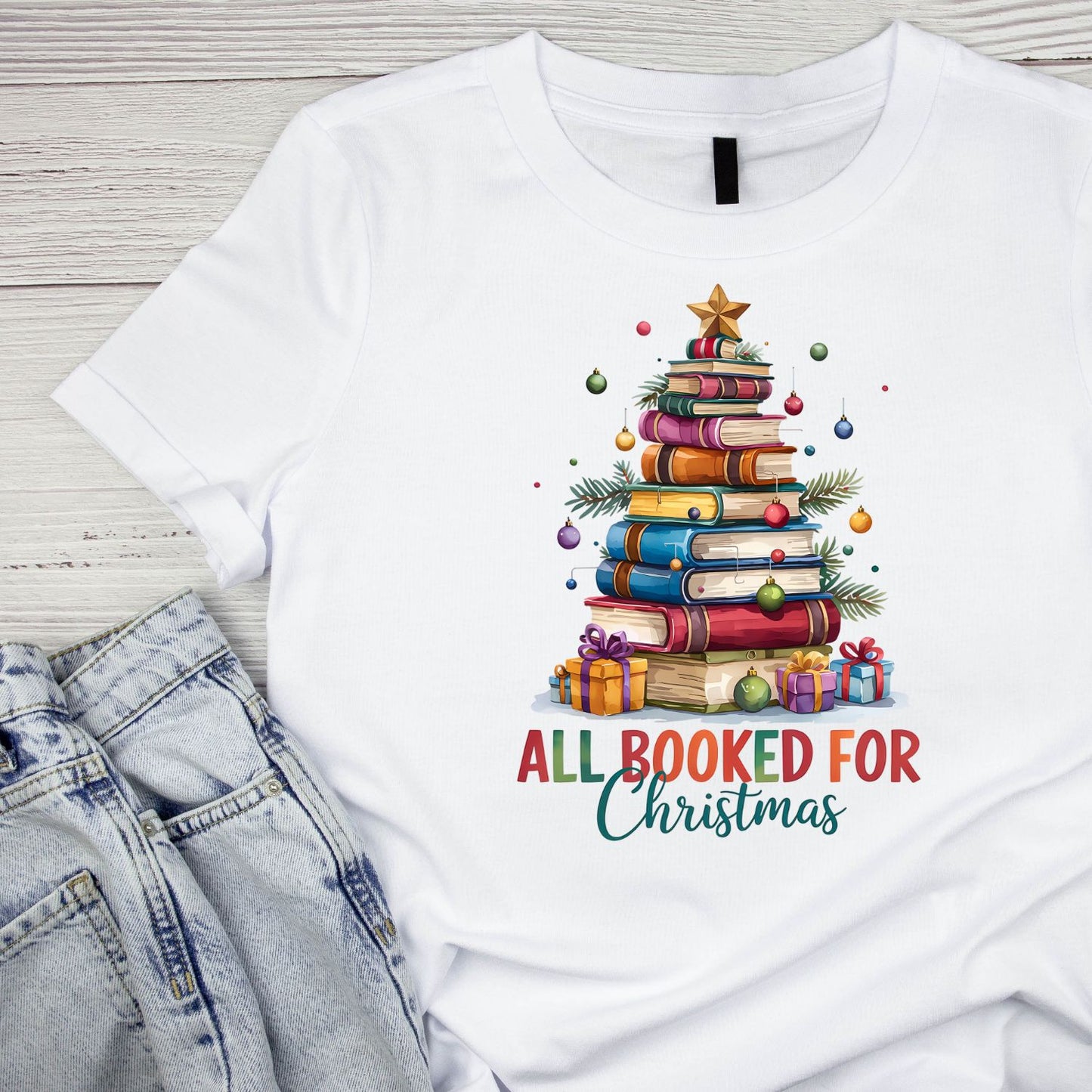All Booked For Christmas T-shirt