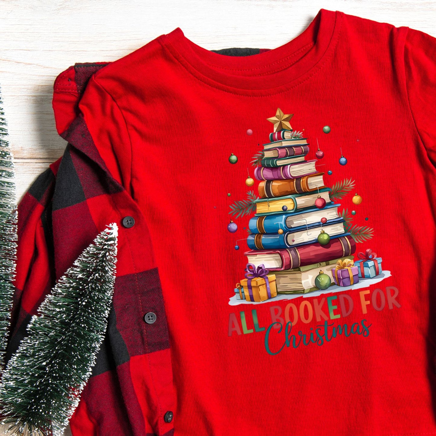 All Booked For Christmas T-shirt