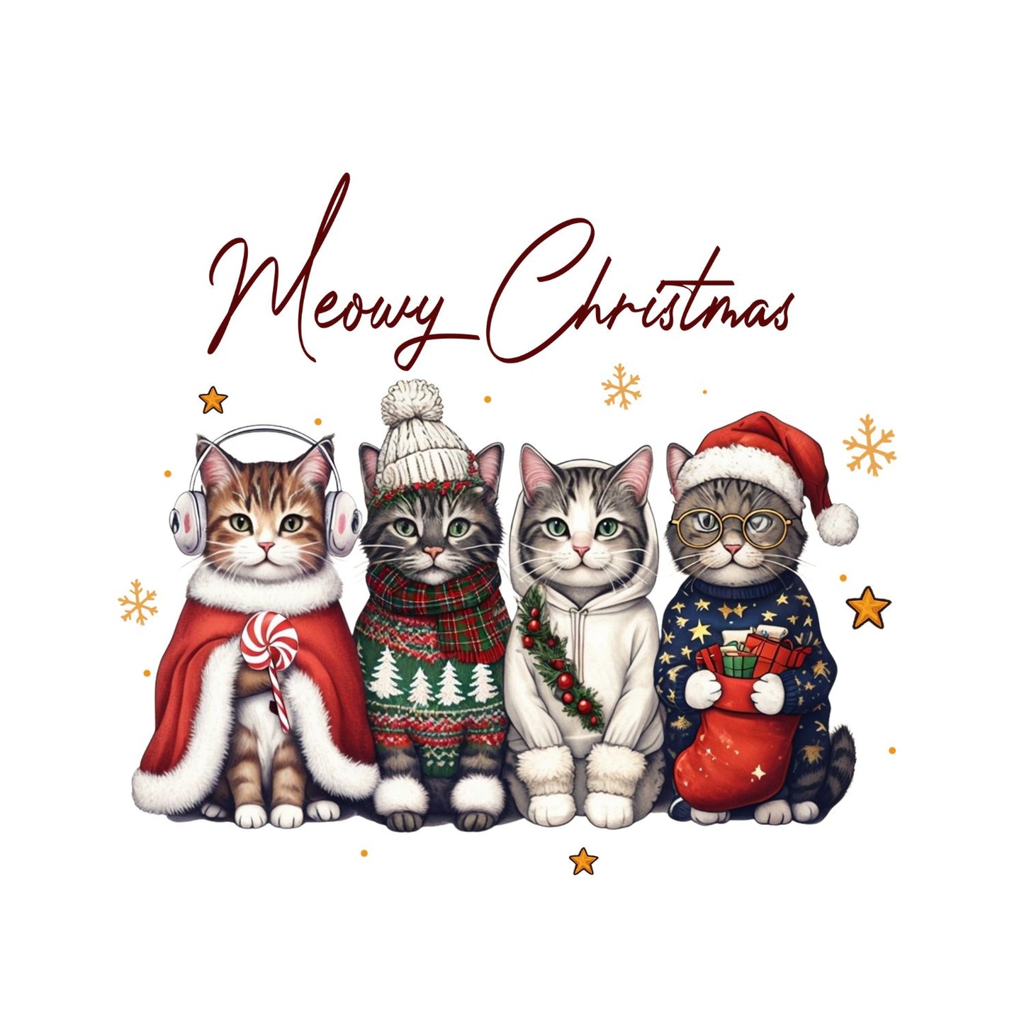 Cats Merry Christmas T-shirt