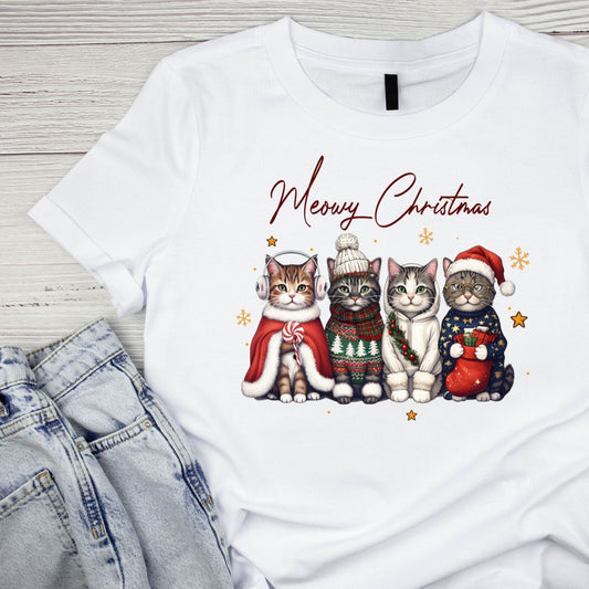Cats Merry Christmas T-shirt