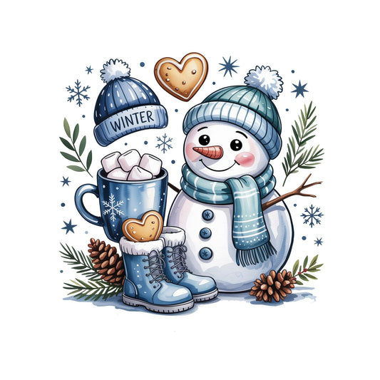 Blue Snowman T-shirt
