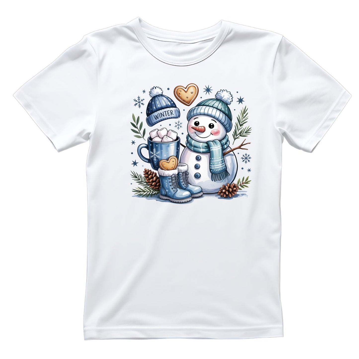 Blue Snowman T-shirt