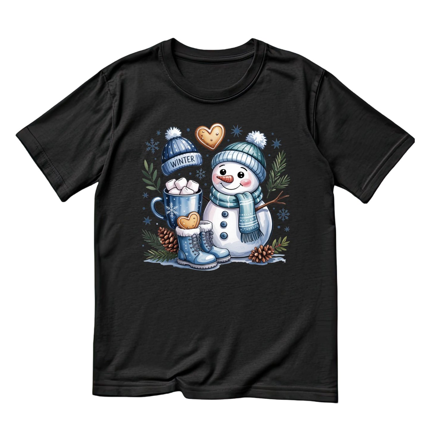 Blue Snowman T-shirt