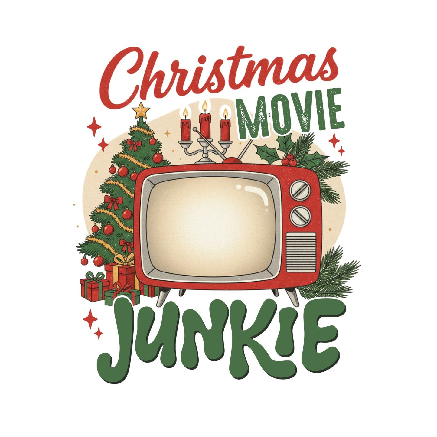 Christmas Movie Junkie T-shirt