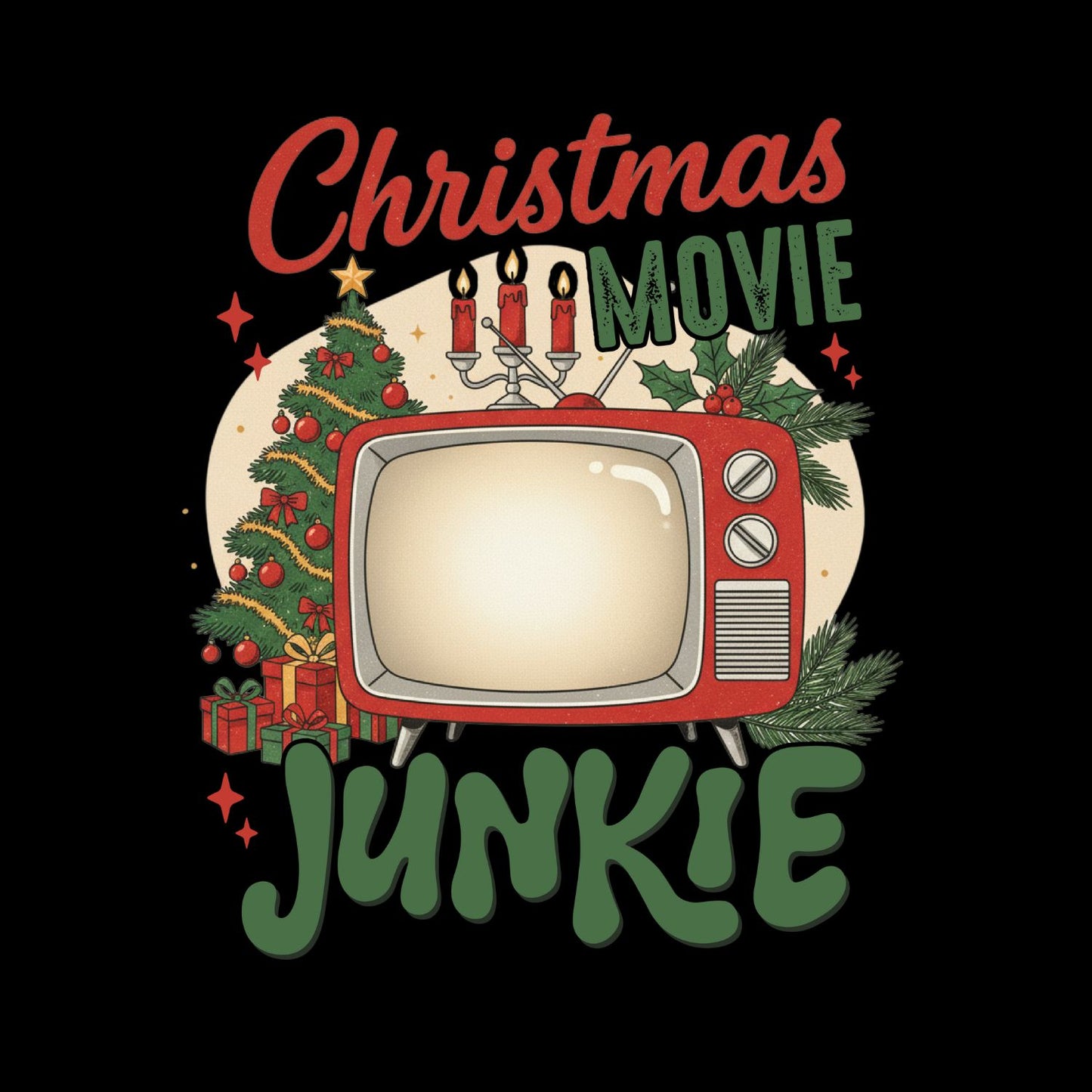 Christmas Movie Junkie T-shirt
