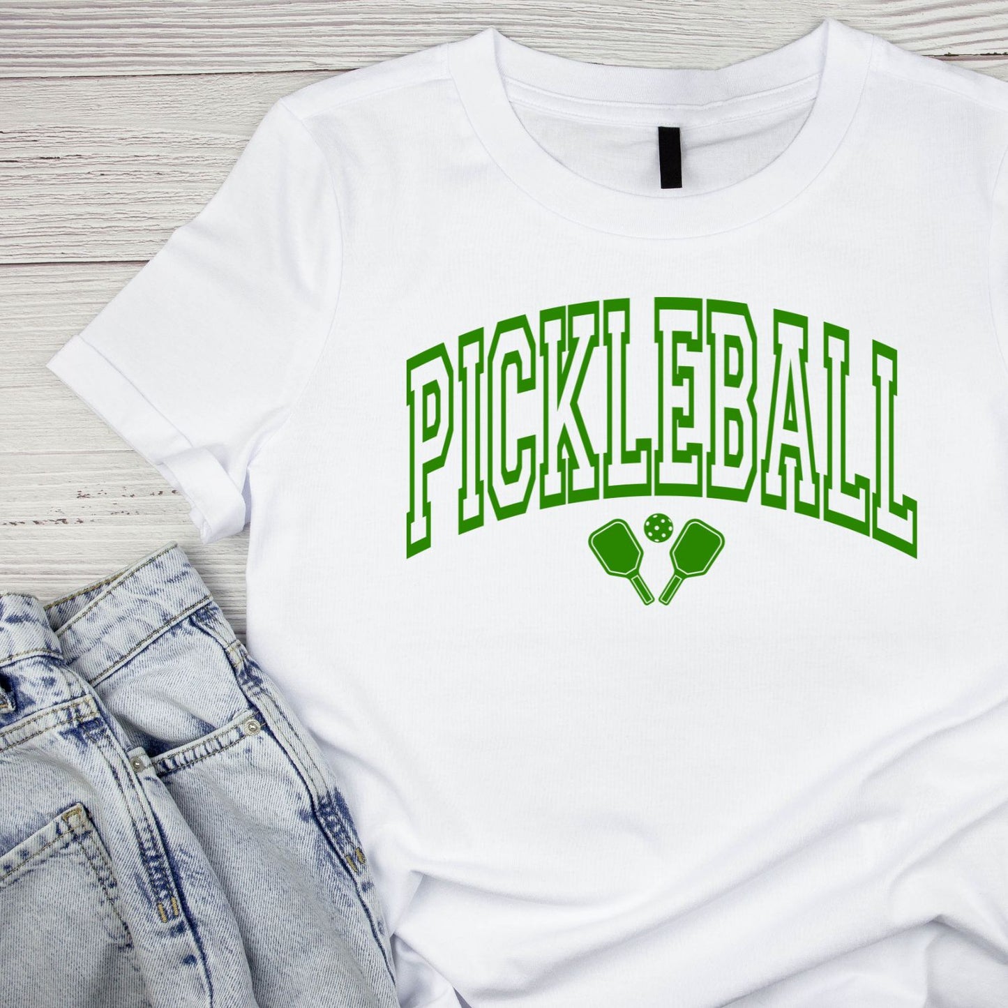 Pickleball Green Font T-shirt | Graphic Tee | Printed Shirt