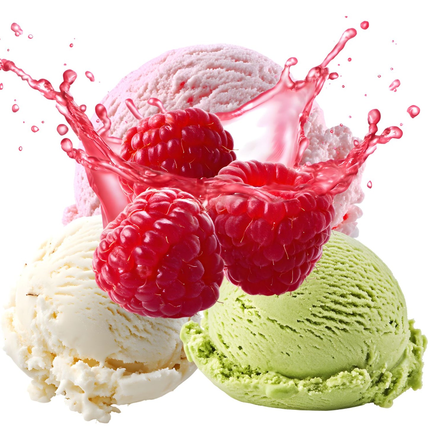 Bubble Bar Ice Cream Scoop Raspberry Vanilla