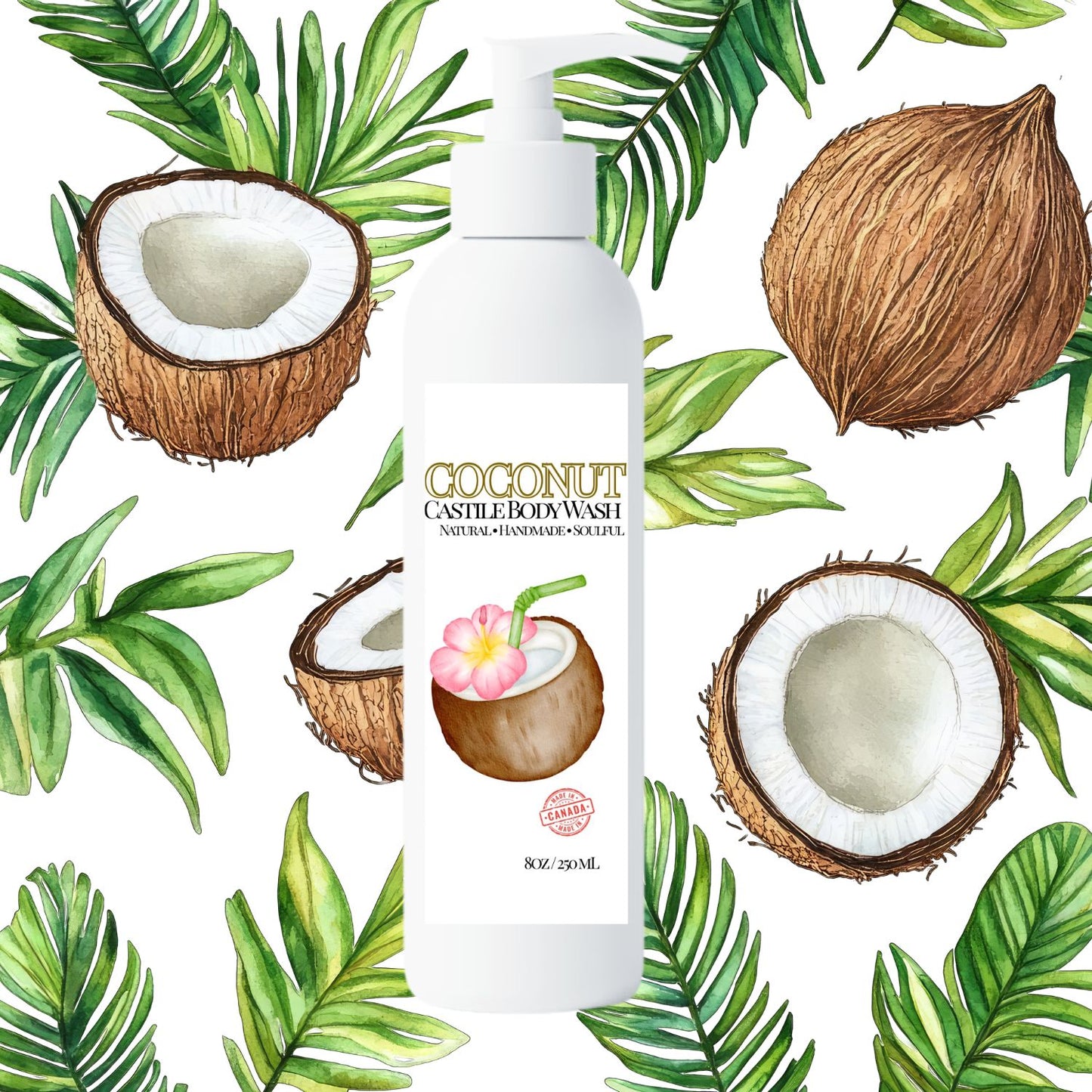 Coconut Body Wash 100% Castile Base