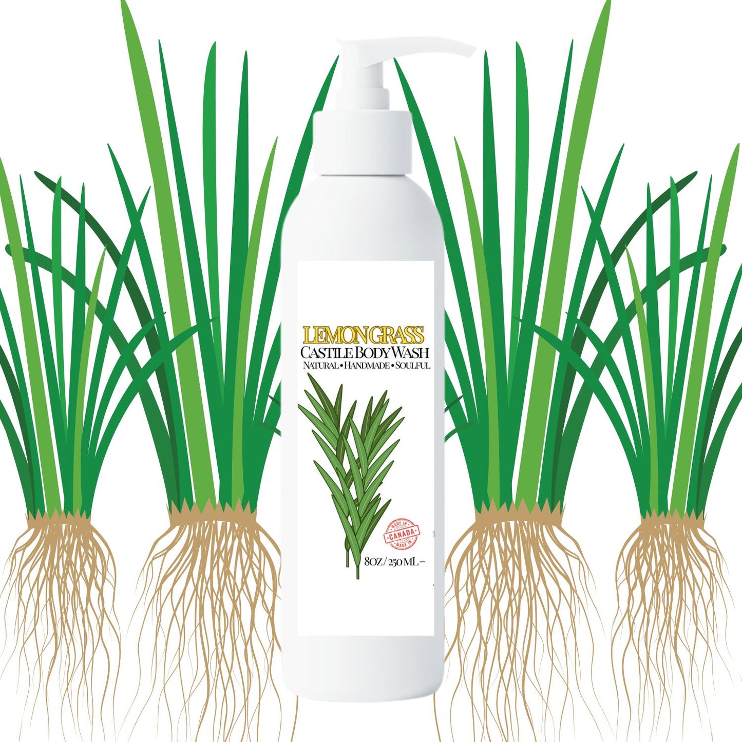 Lemongrass Body Wash 100% Castile Base