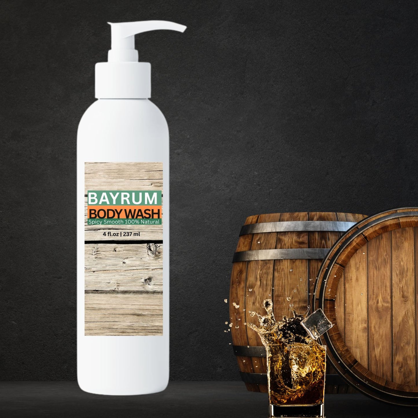 Men’s Bay Rum Body Wash 100% Castile Base