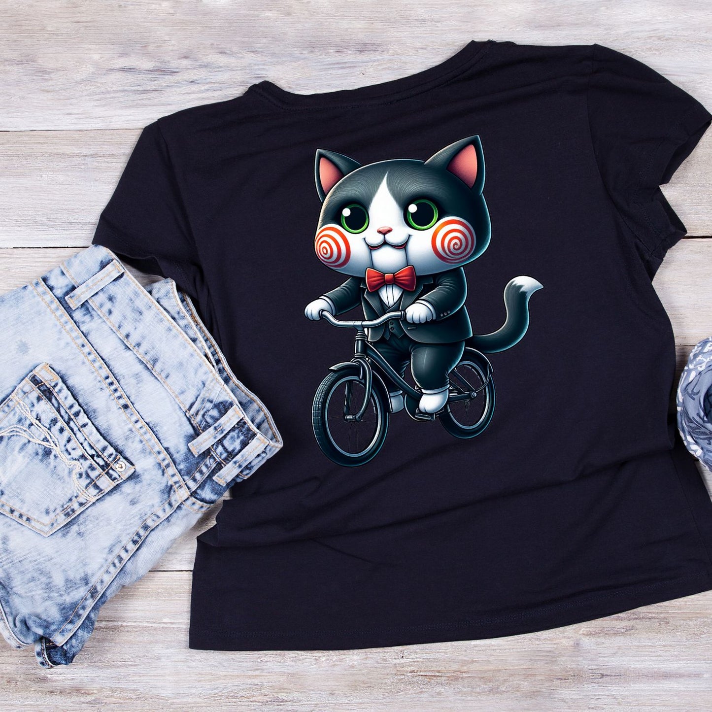 Saw Horror Movie Cat T-shirt