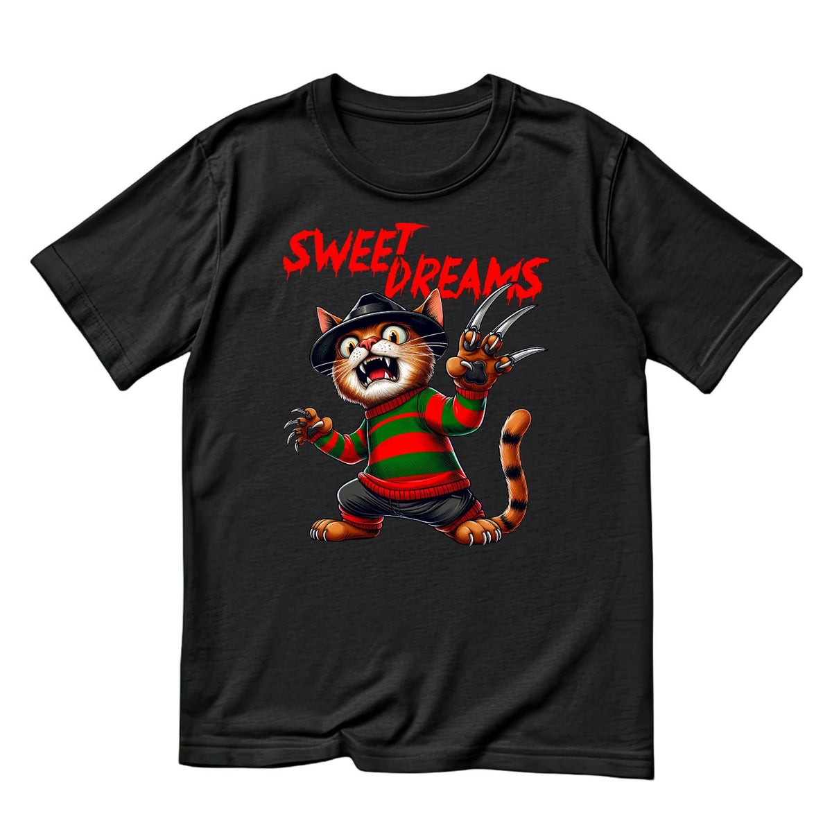 Sweet Dreams Horror Cat T-shirt