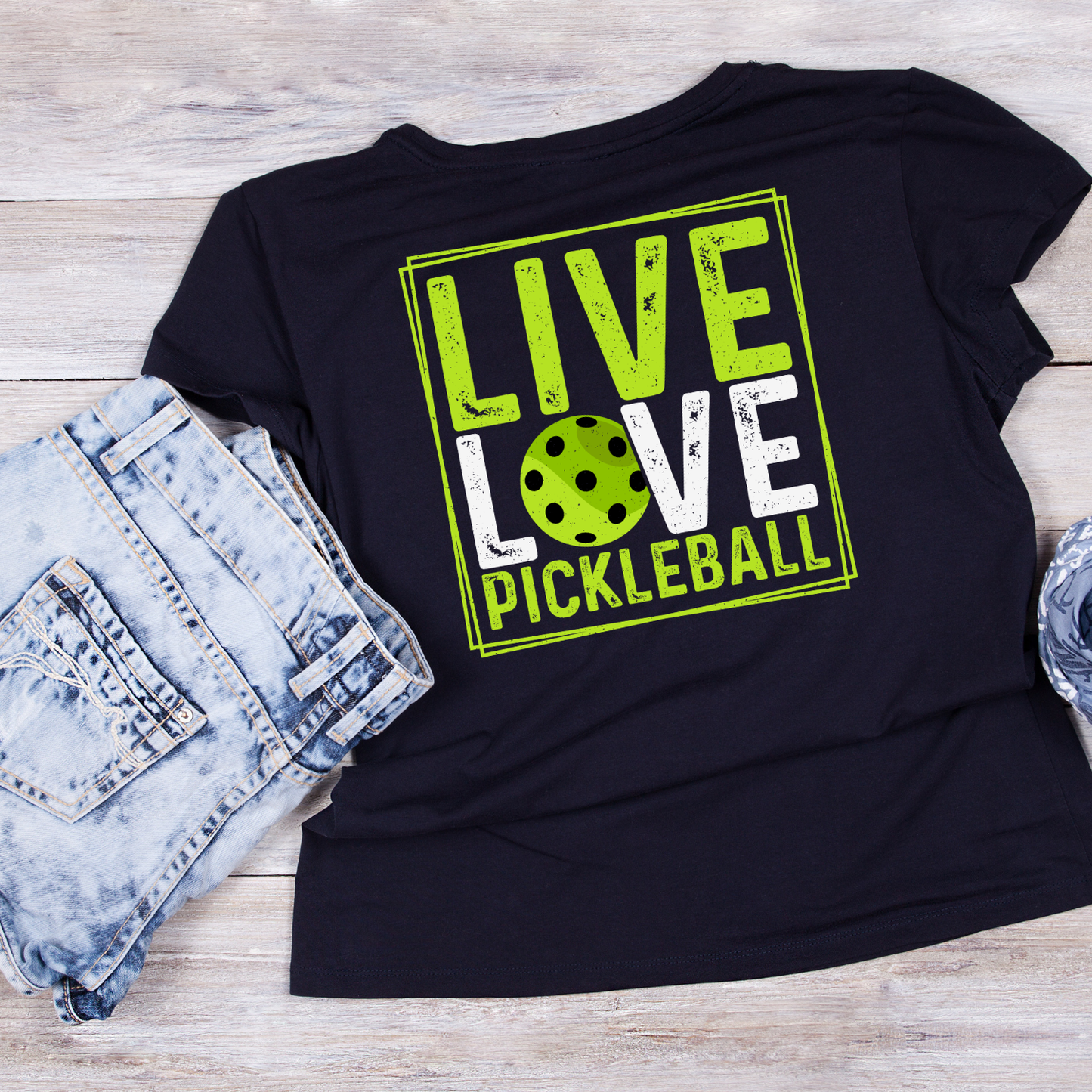 Live Love Pickleball T-shirt | Funny Graphic Tee | Sports Printed Shirt