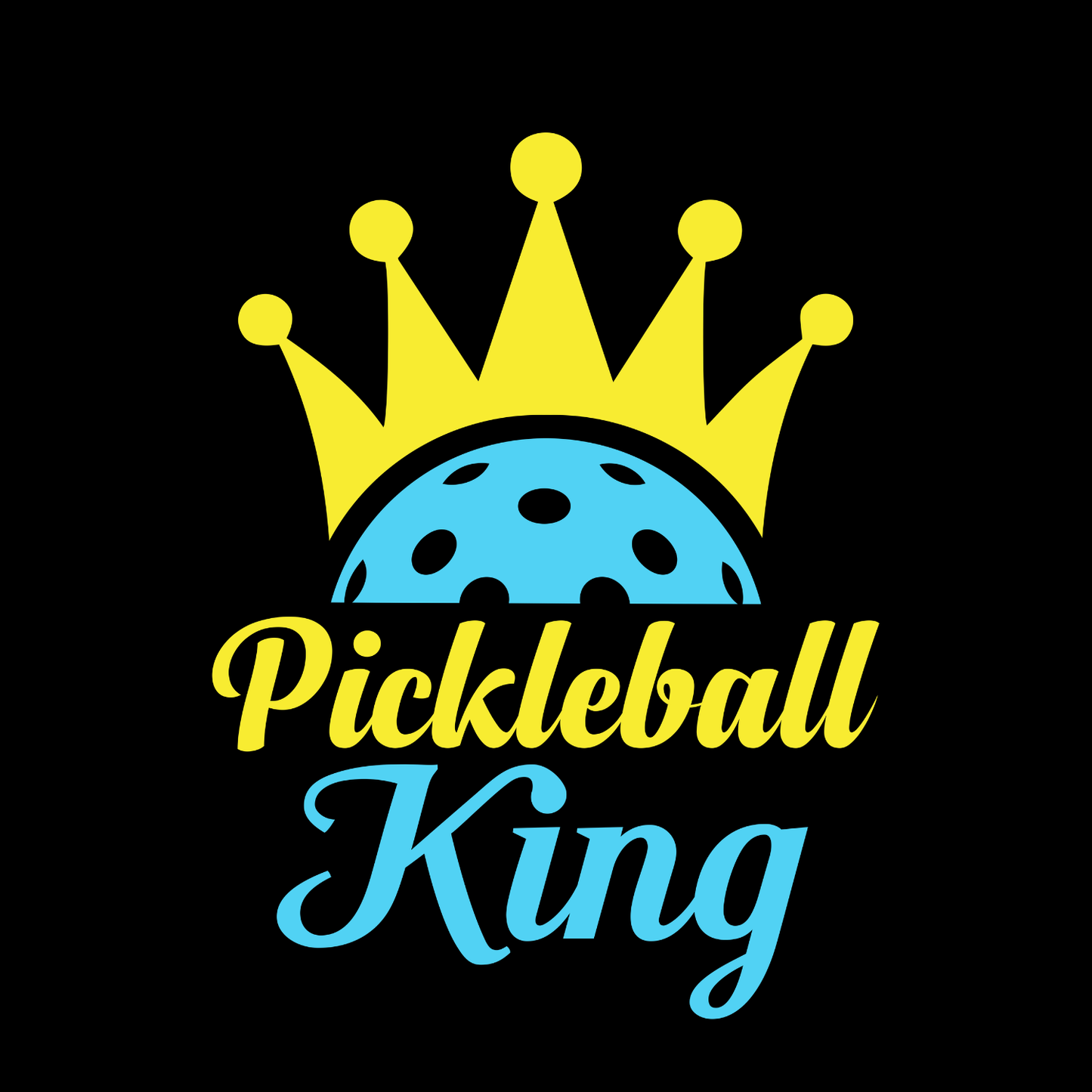 Pickleball King T-shirt | Funny Graphic Tee | Sports Printed Shirt
