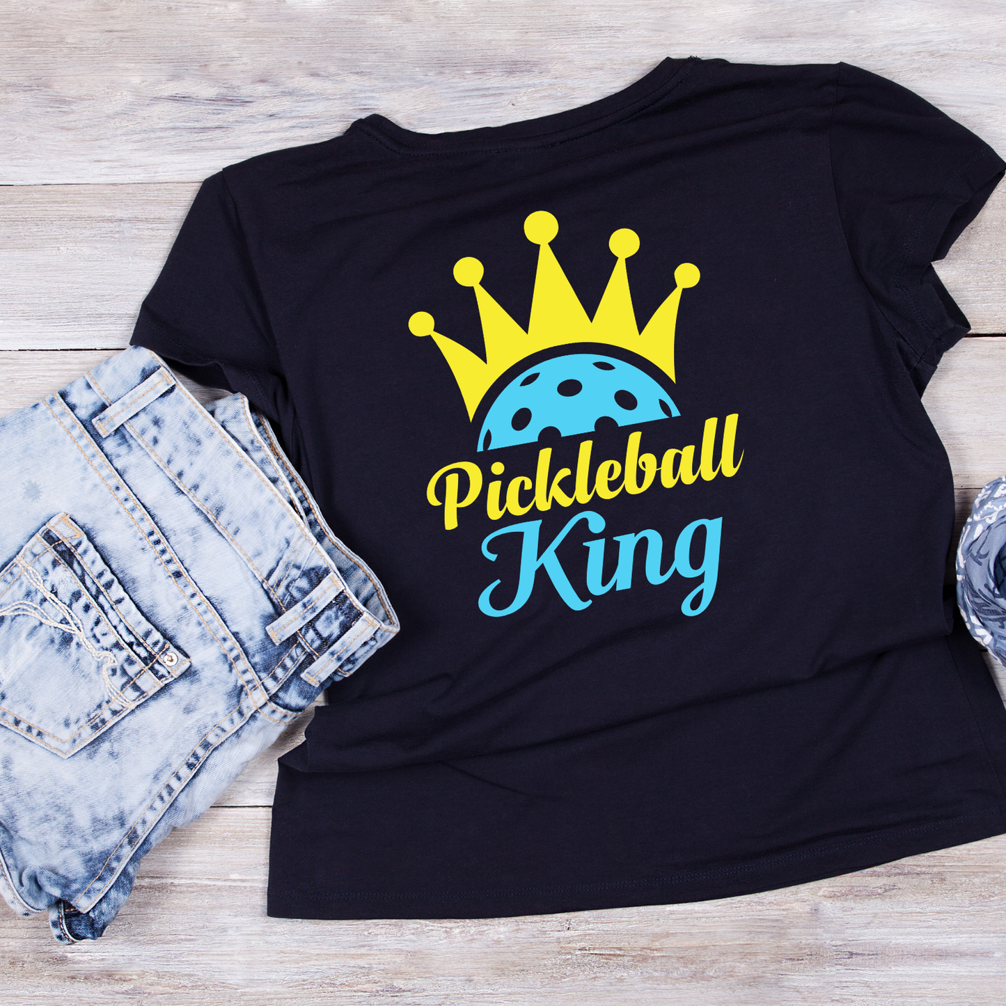 Pickleball King T-shirt | Funny Graphic Tee | Sports Printed Shirt