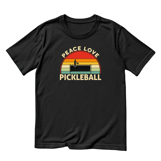 Peace Love Pickleball T-shirt | Funny Graphic Tee | Sports Printed Shirt