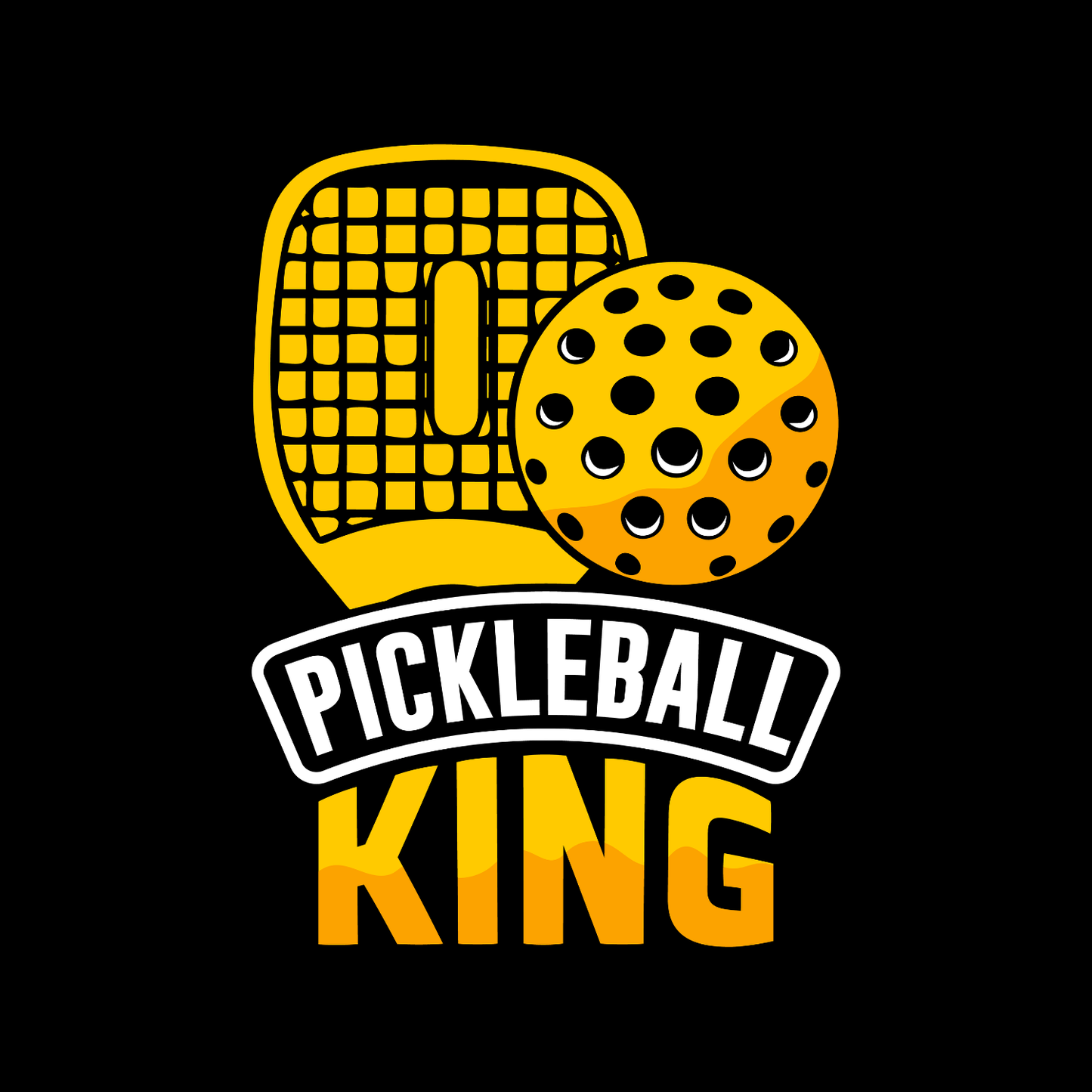 Pickleball King T-shirt | Funny Graphic Tee | Sports Printed Shirt