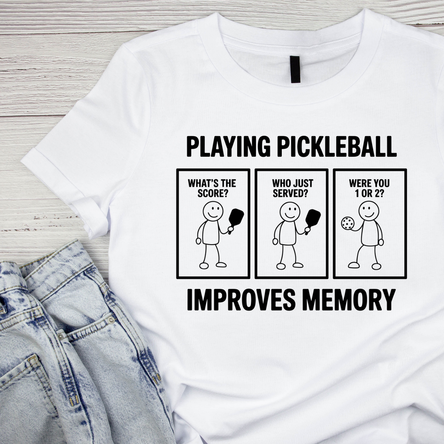Playing Pickleball Improves Memory T-shirt | Graphic Tee | Printed Shirt