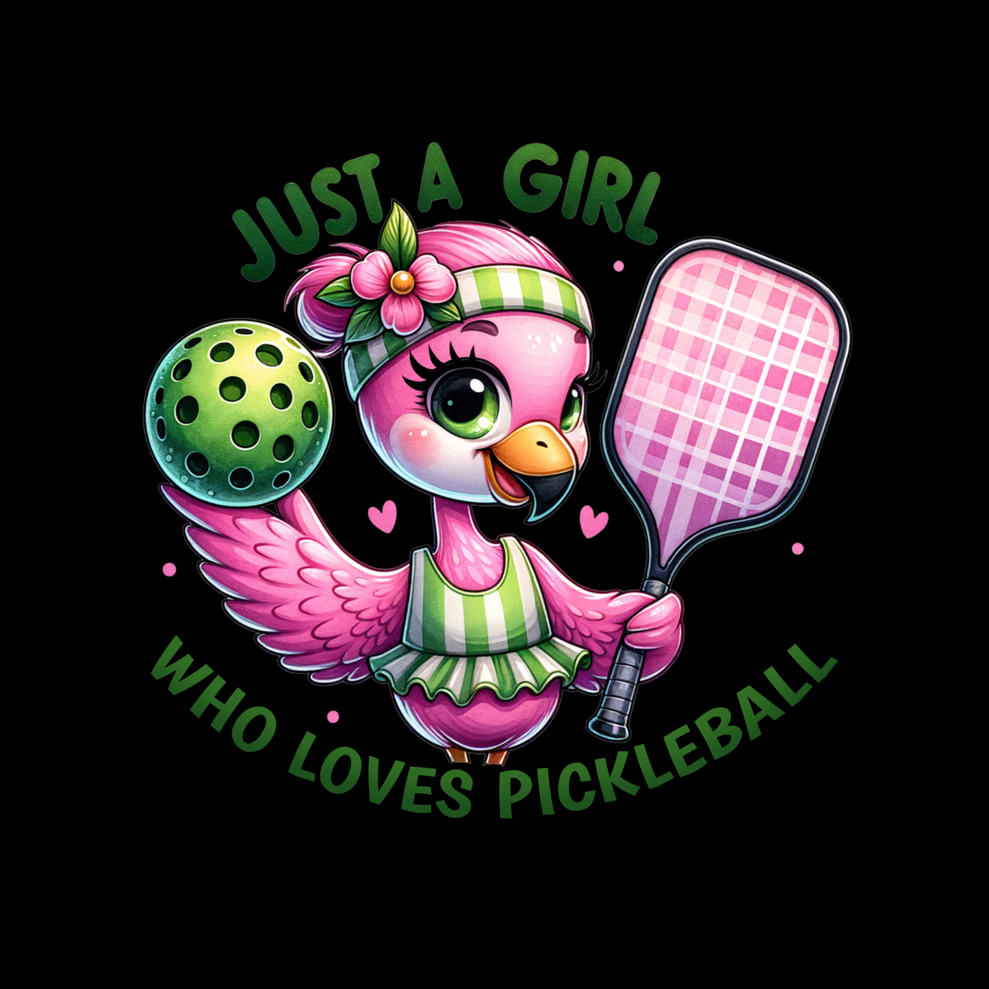 Just A Girl Who Loves Pickleball Bird T-shirt | Graphic Tee | Sports Printed Shirt