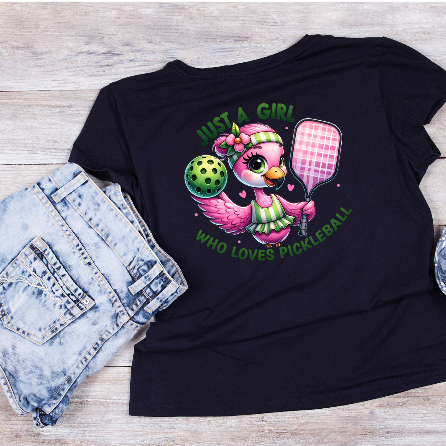 Just A Girl Who Loves Pickleball Bird T-shirt | Graphic Tee | Sports Printed Shirt