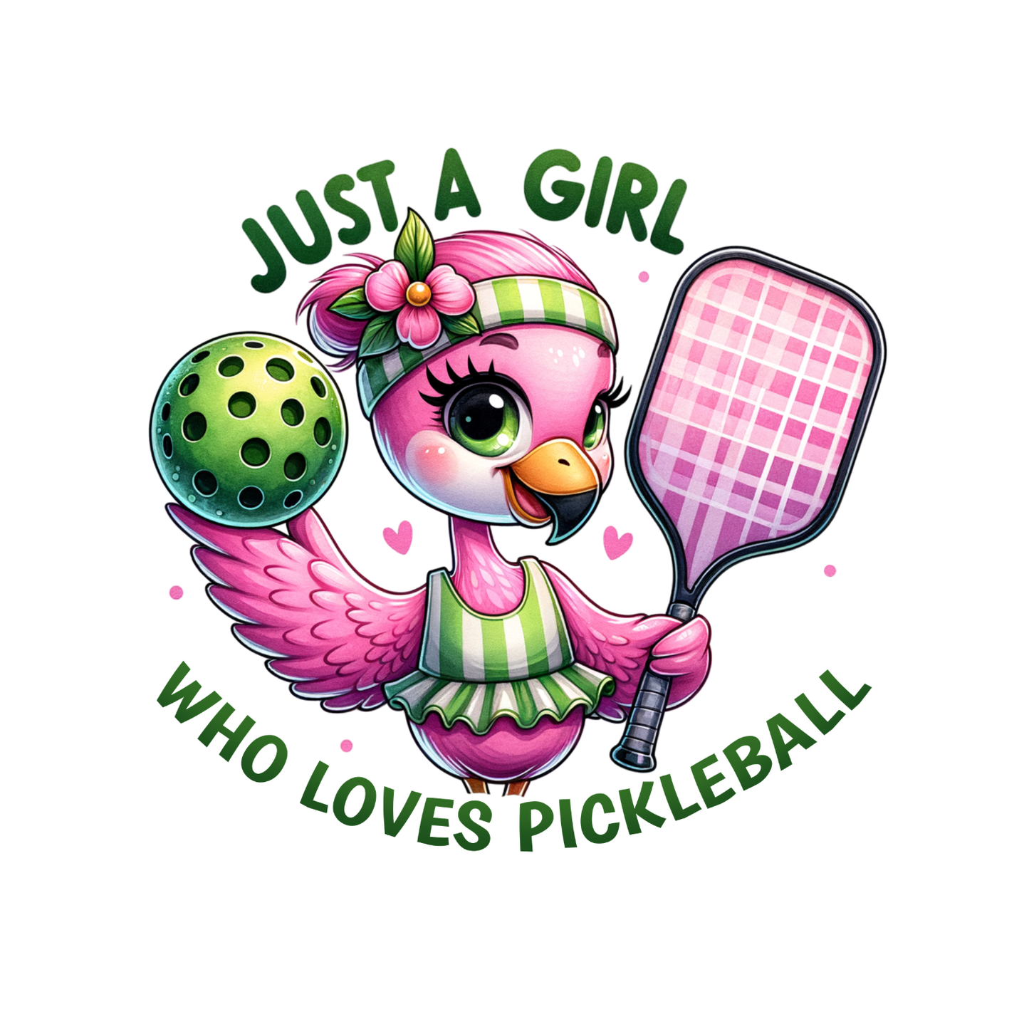 Just A Girl Who Loves Pickleball Bird T-shirt | Graphic Tee | Sports Printed Shirt
