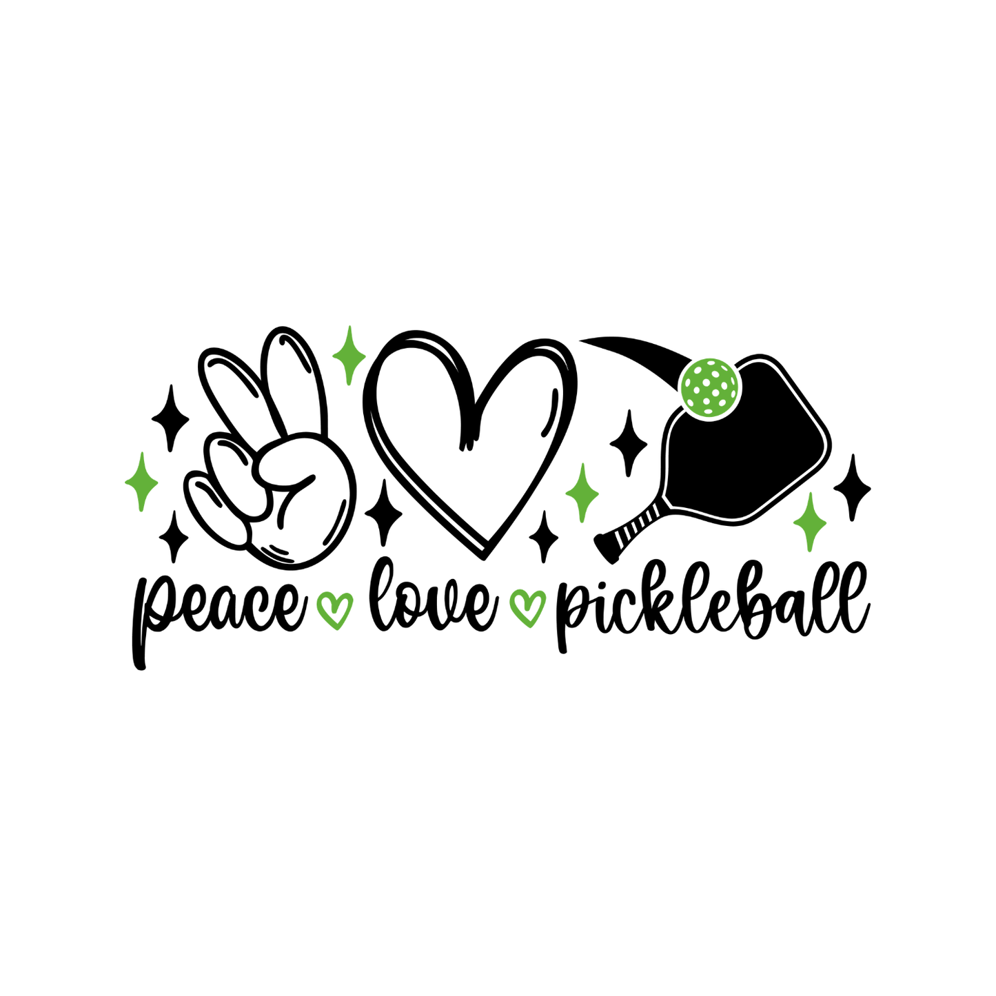 Peace Love Pickleball T-shirt | Graphic Tee | Printed Shirt