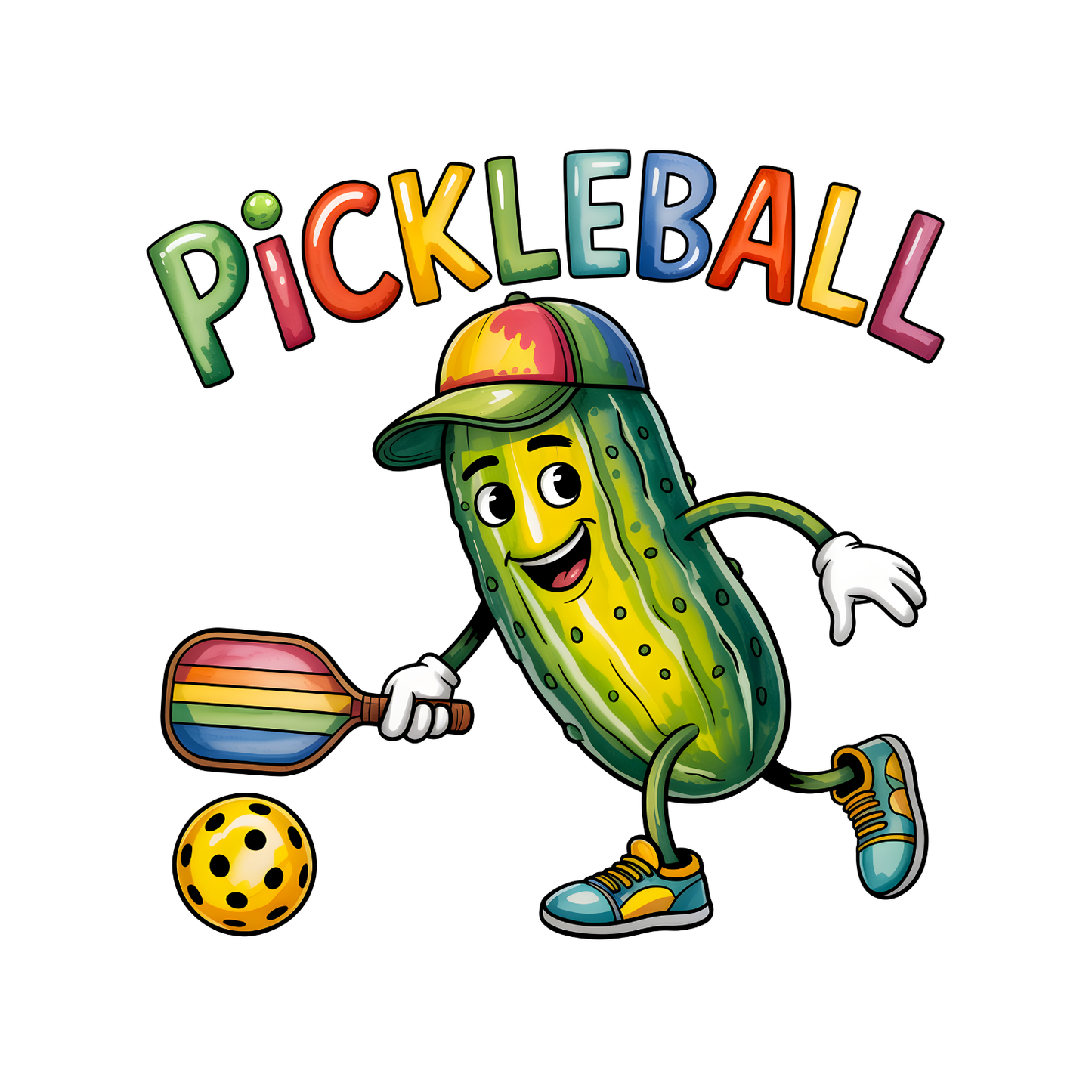 Pickle Playing Pickleball T-shirt | Graphic Tee | Sports Printed Shirt