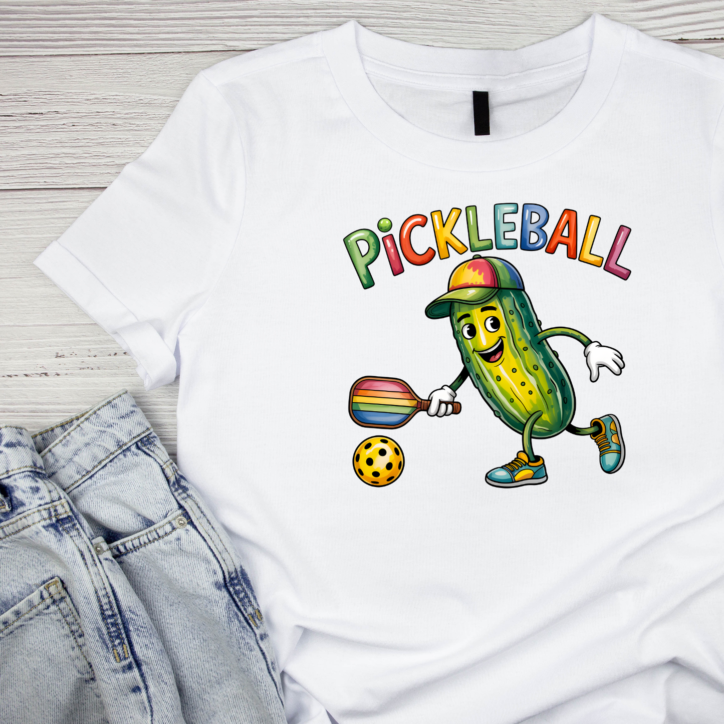 Pickle Playing Pickleball T-shirt | Graphic Tee | Sports Printed Shirt