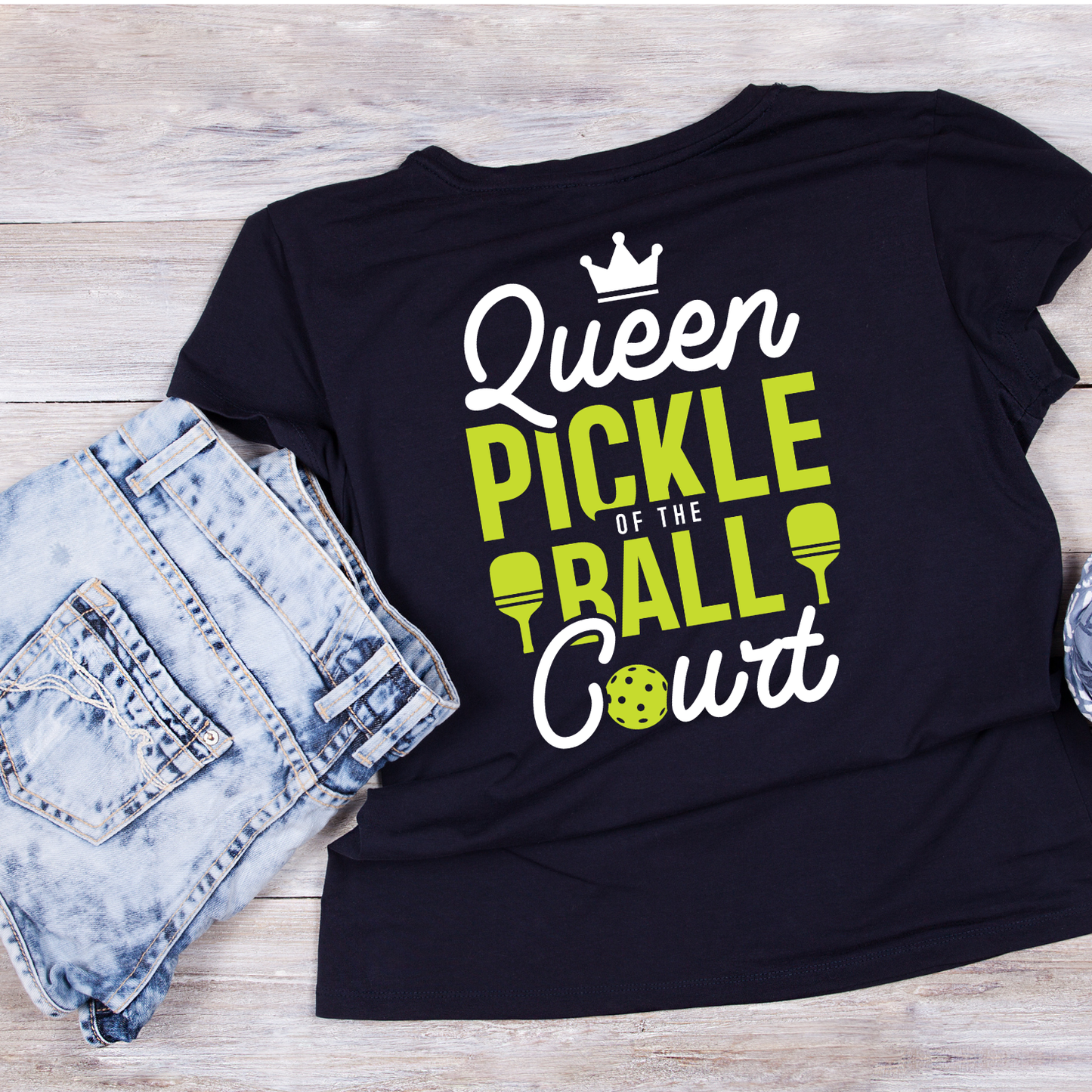 Queen Pickleball Of The Court T-shirt | Funny Graphic Tee | Sports Printed Shirt