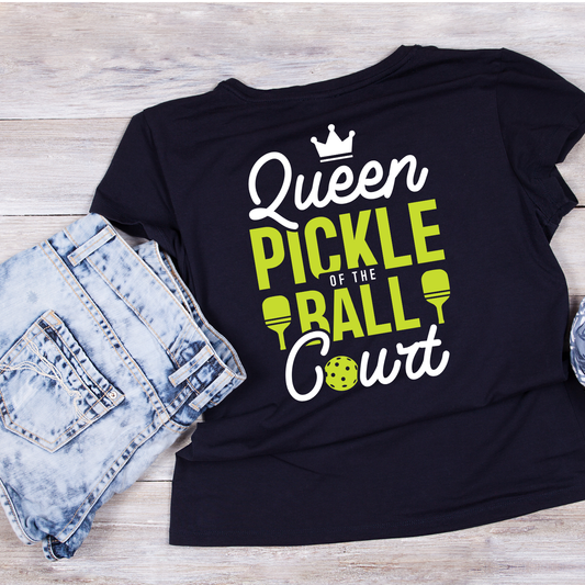 Queen Pickleball Of The Court T-shirt | Funny Graphic Tee | Sports Printed Shirt