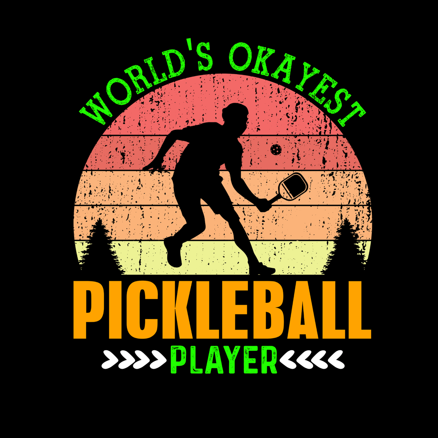 World’s Okayest Pickleball Player T-shirt | Funny Graphic Tee | Sports Printed Shirt