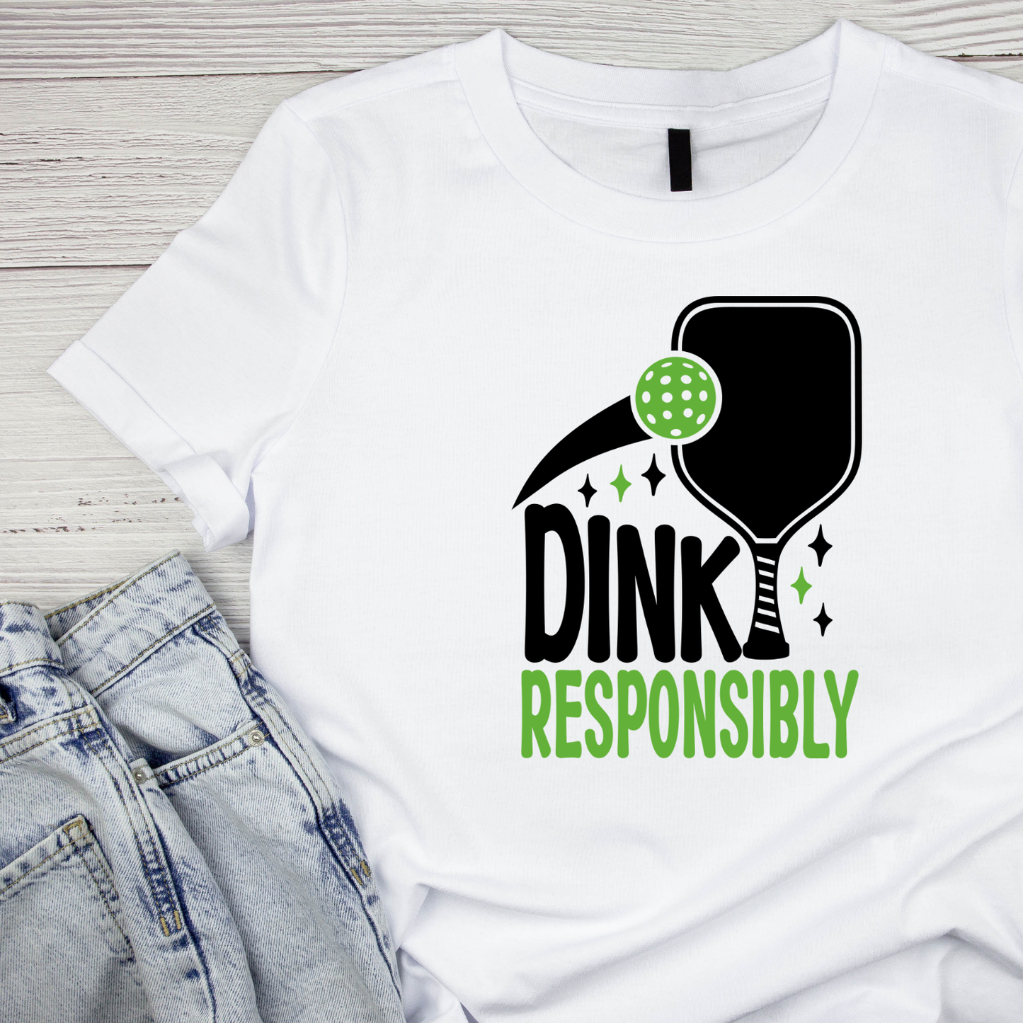 Dink Responsibly Pickleball T-shirt | Graphic Tee | Printed Shirt