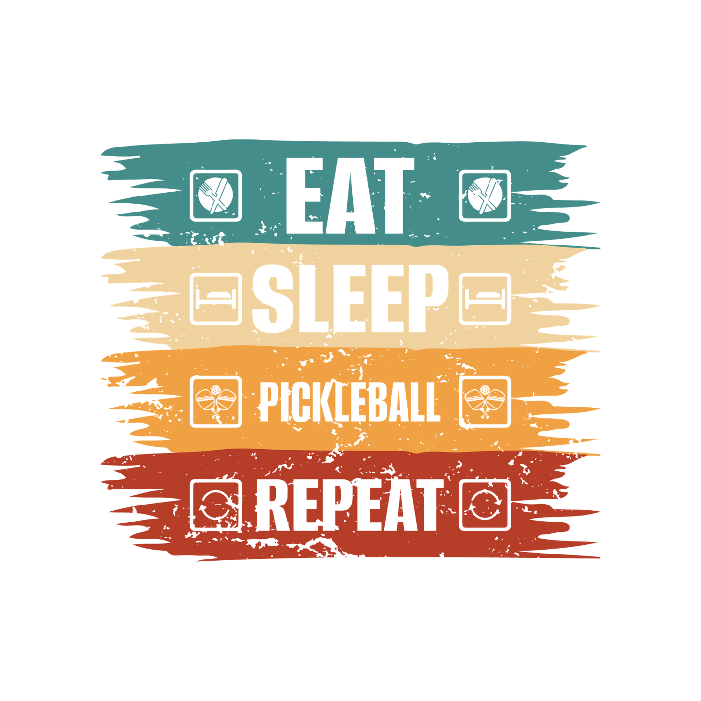 Eat Sleep Pickleball Repeat T-shirt | Funny Graphic Tee | Sports Printed Shirt