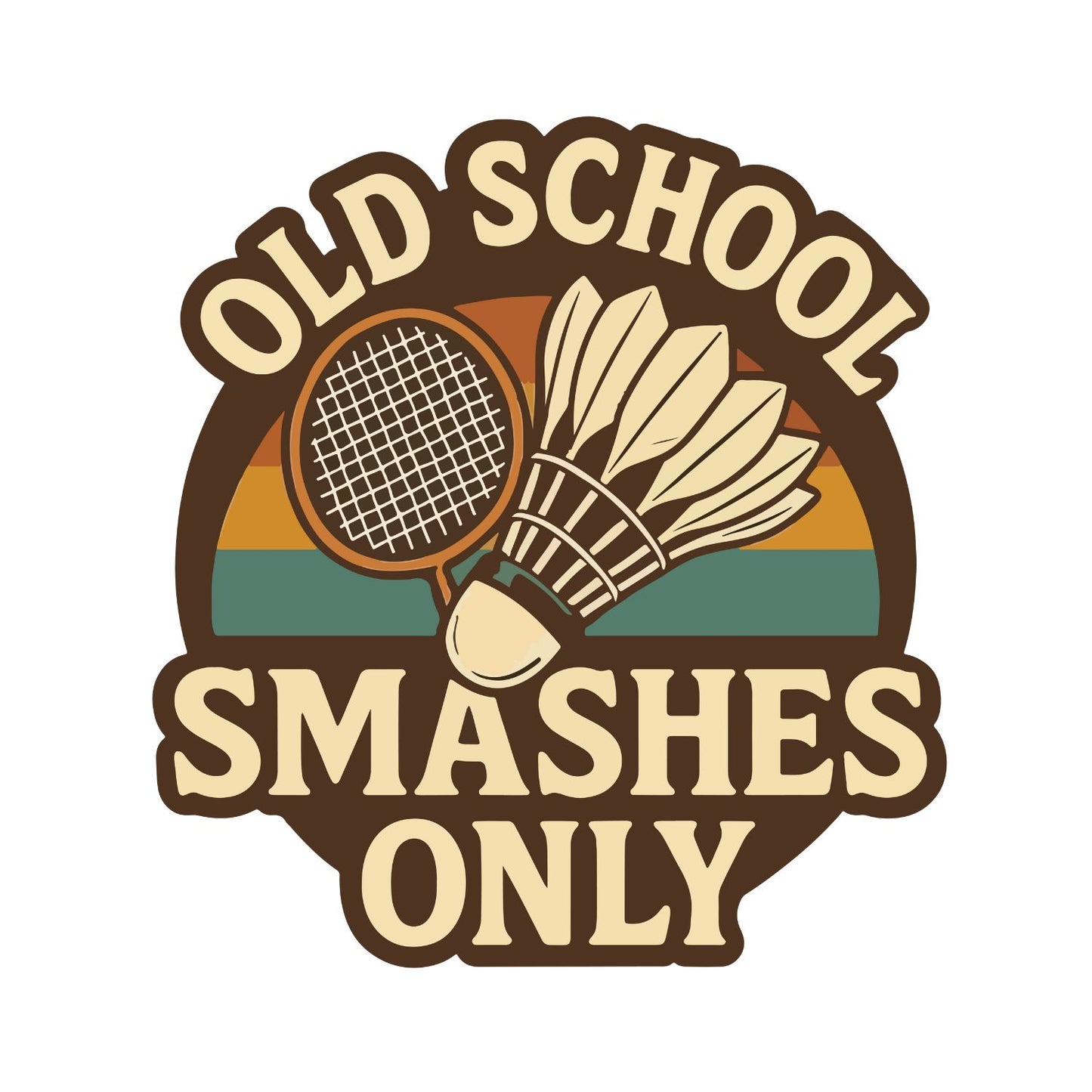 Old School Smashes Only Badminton T-shirt