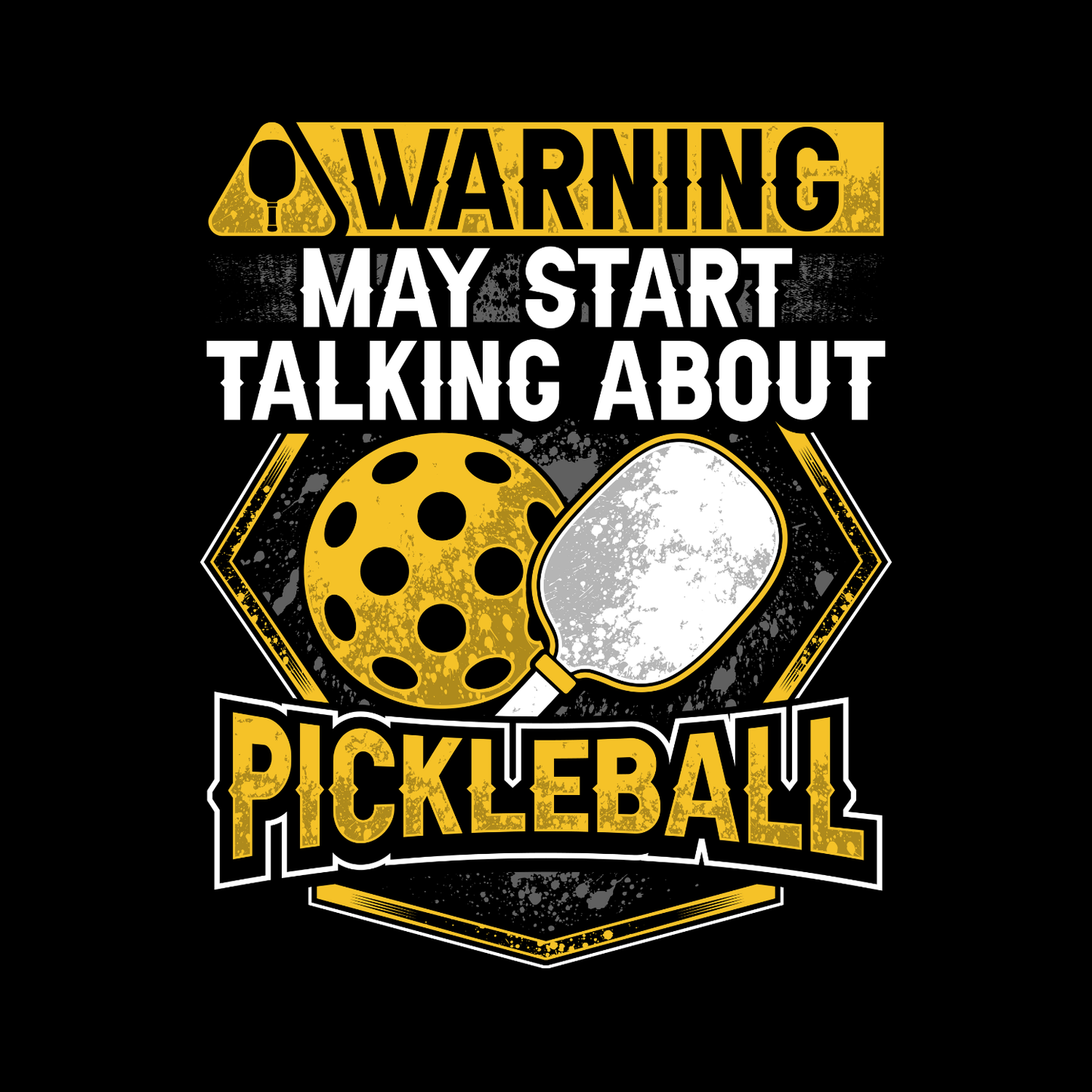 Warning May Start Talking About Pickleball T-shirt | Funny Graphic Tee | Sports Printed Shirt