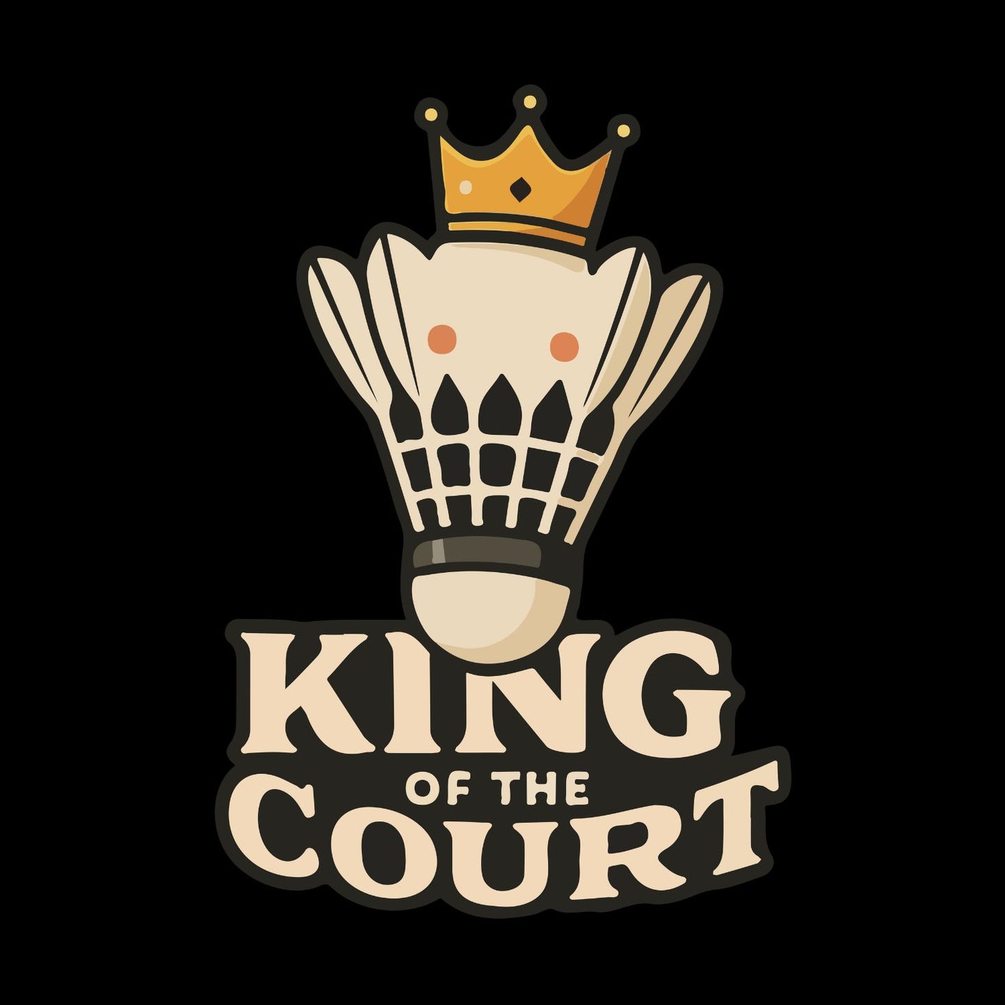 King of the Court Badminton T-shirt