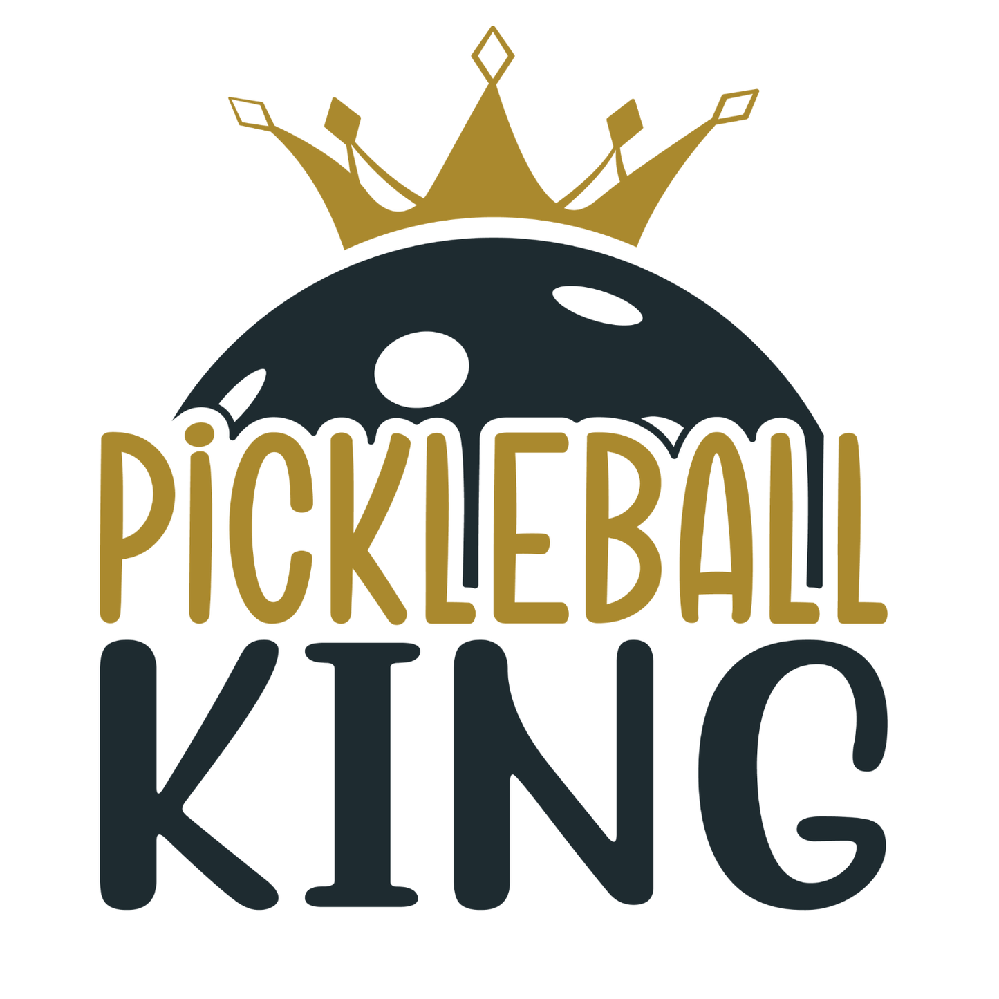 Pickleball King T-shirt | Funny Graphic Tee | Sports Printed Shirt