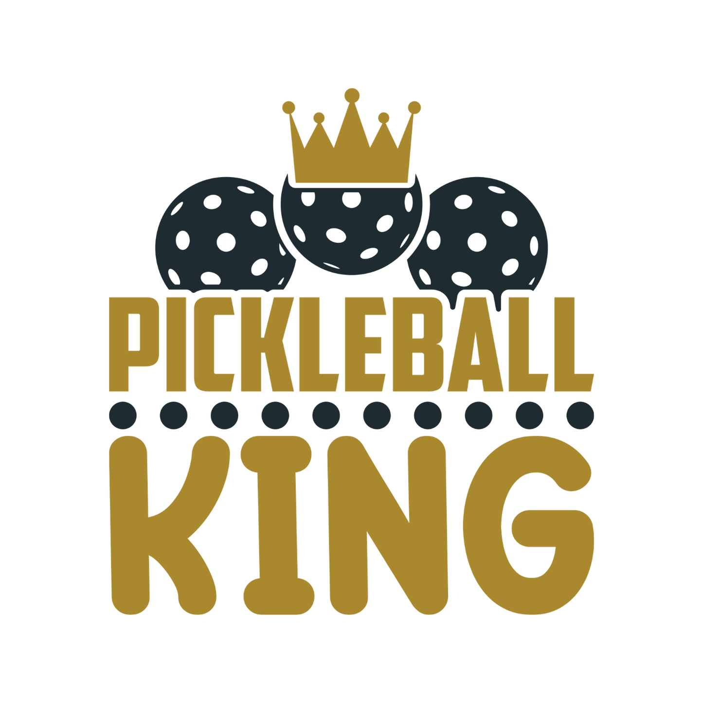 Pickleball King T-shirt | Funny Graphic Tee | Sports Printed Shirt