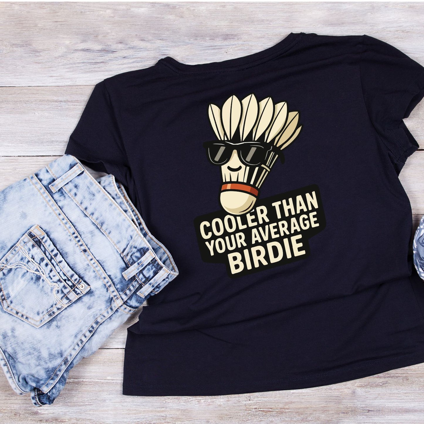 Cooler Than Your Average Birdie (Badminton) T-shirt