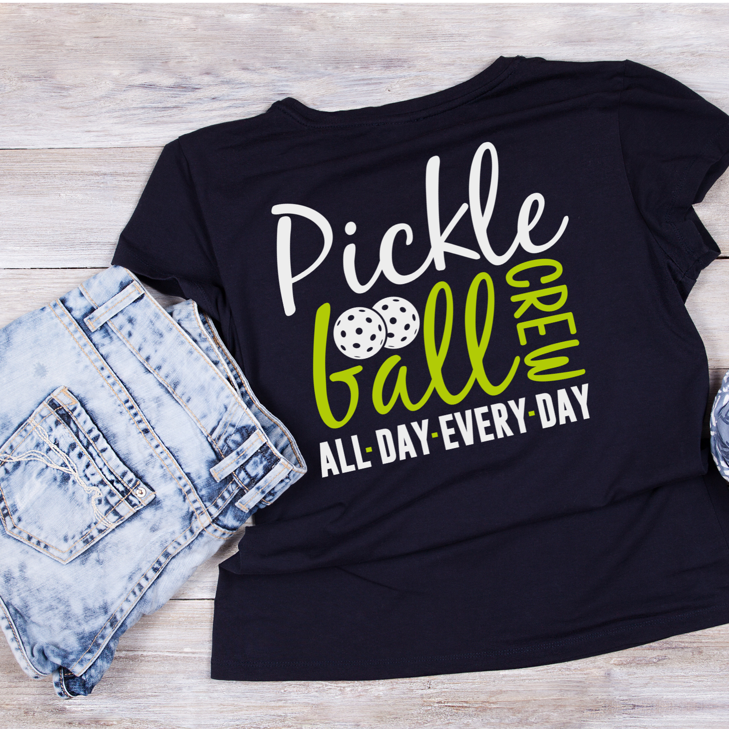 Pickleball Crew All Day Every Day T-shirt | Funny Graphic Tee | Sports Team Printed Shirt