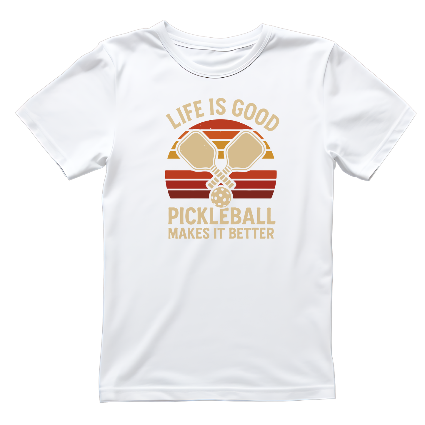 Life Is Good Pickleball Makes It Better T-shirt | Funny Graphic Tee | Sports Printed Shirt