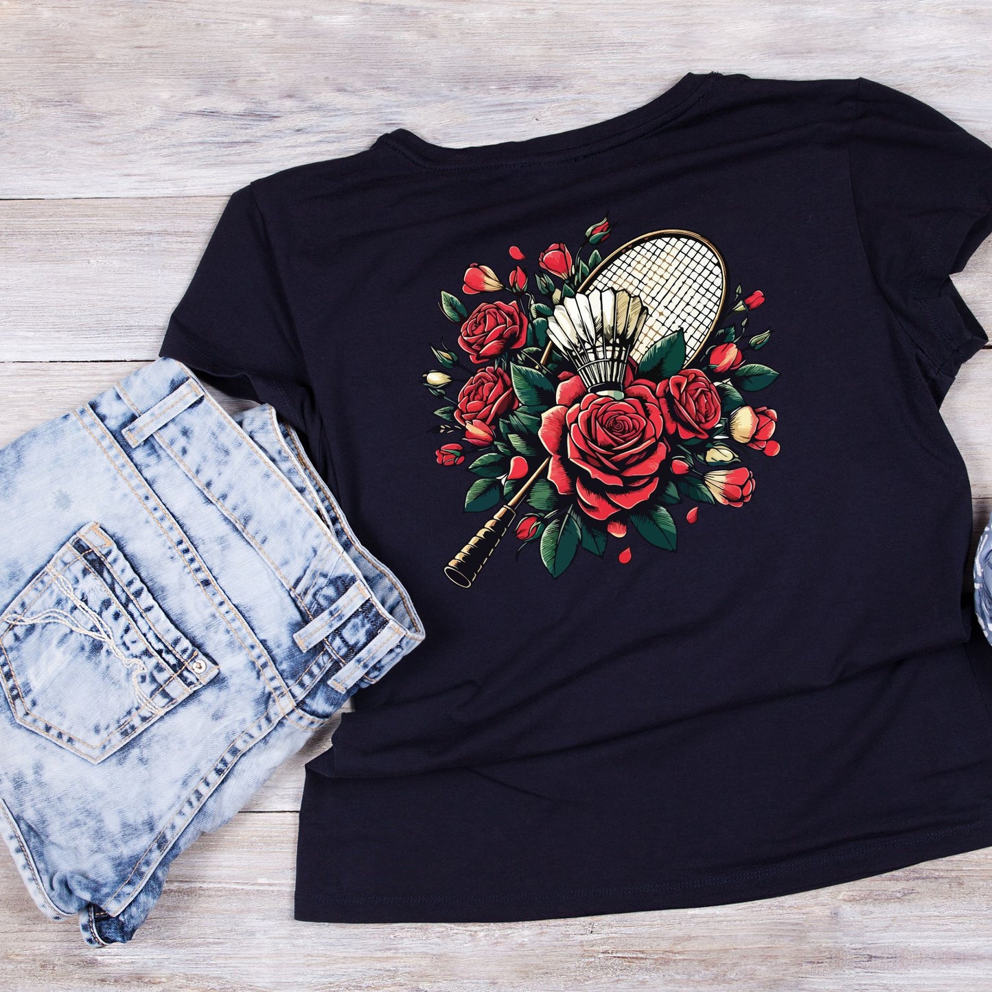 Badminton Red Roses T-shirt