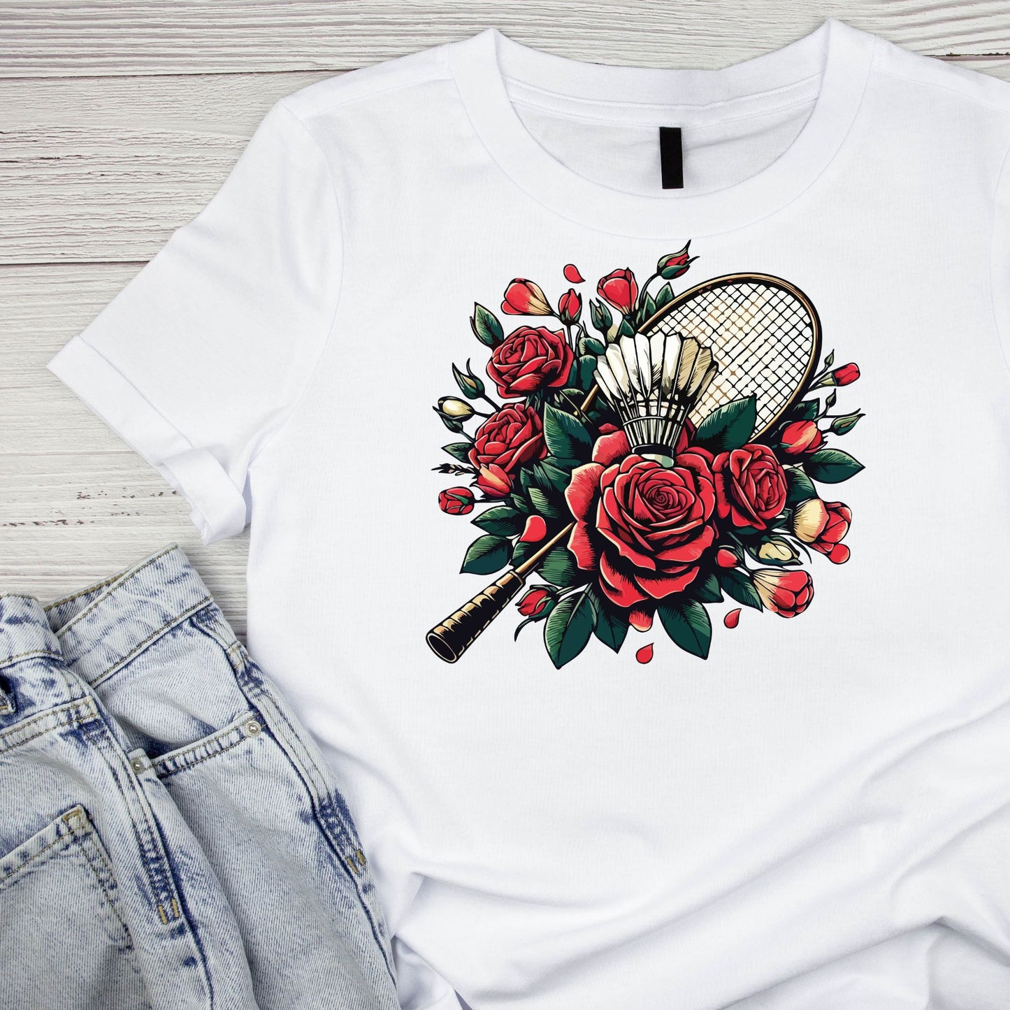 Badminton Red Roses T-shirt