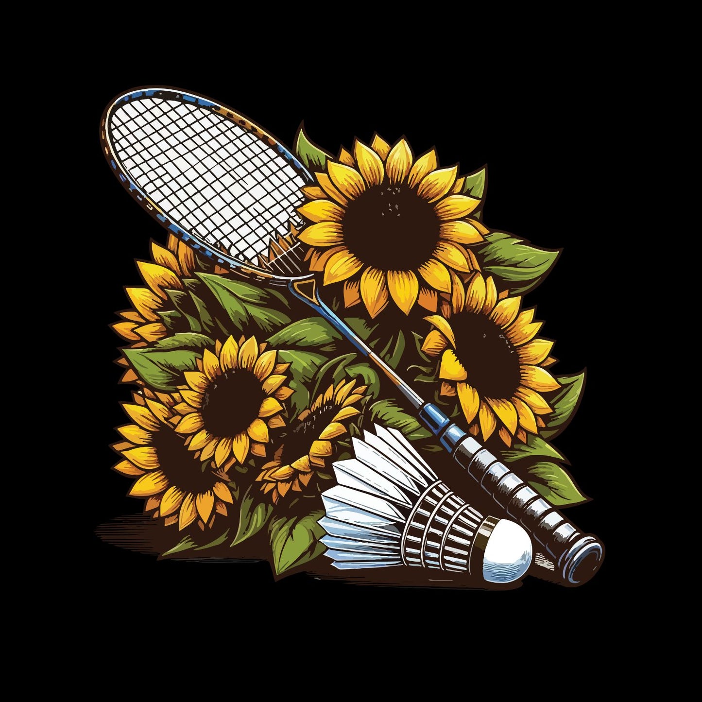 Badminton Sunflowers T-shirt