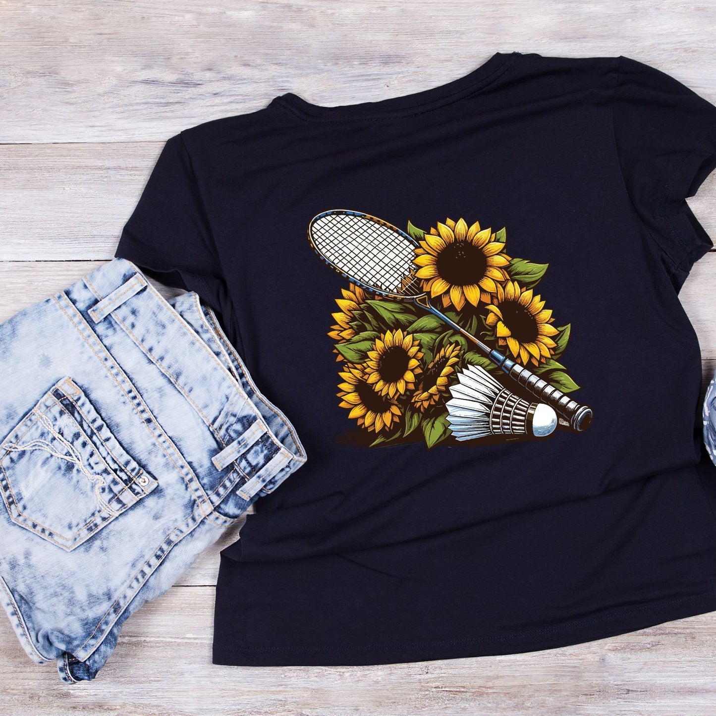 Badminton Sunflowers T-shirt