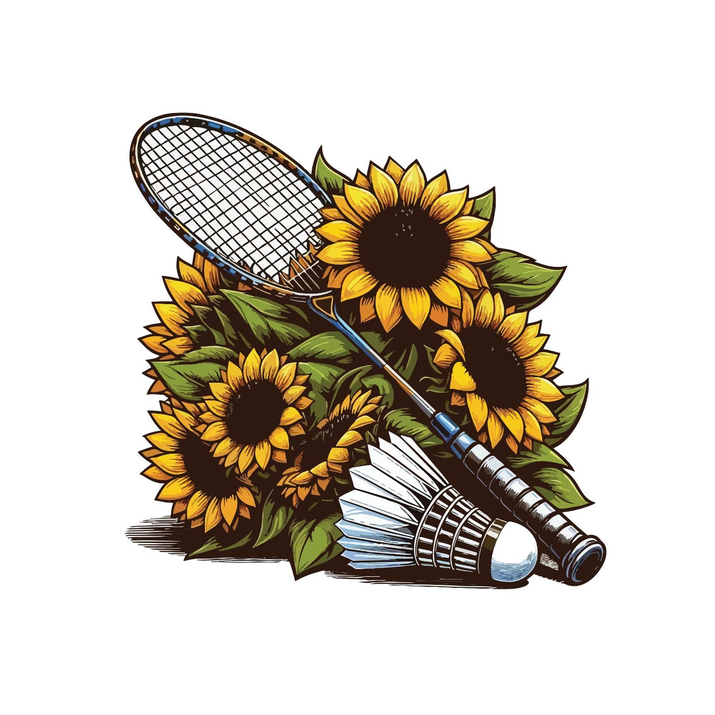 Badminton Sunflowers T-shirt