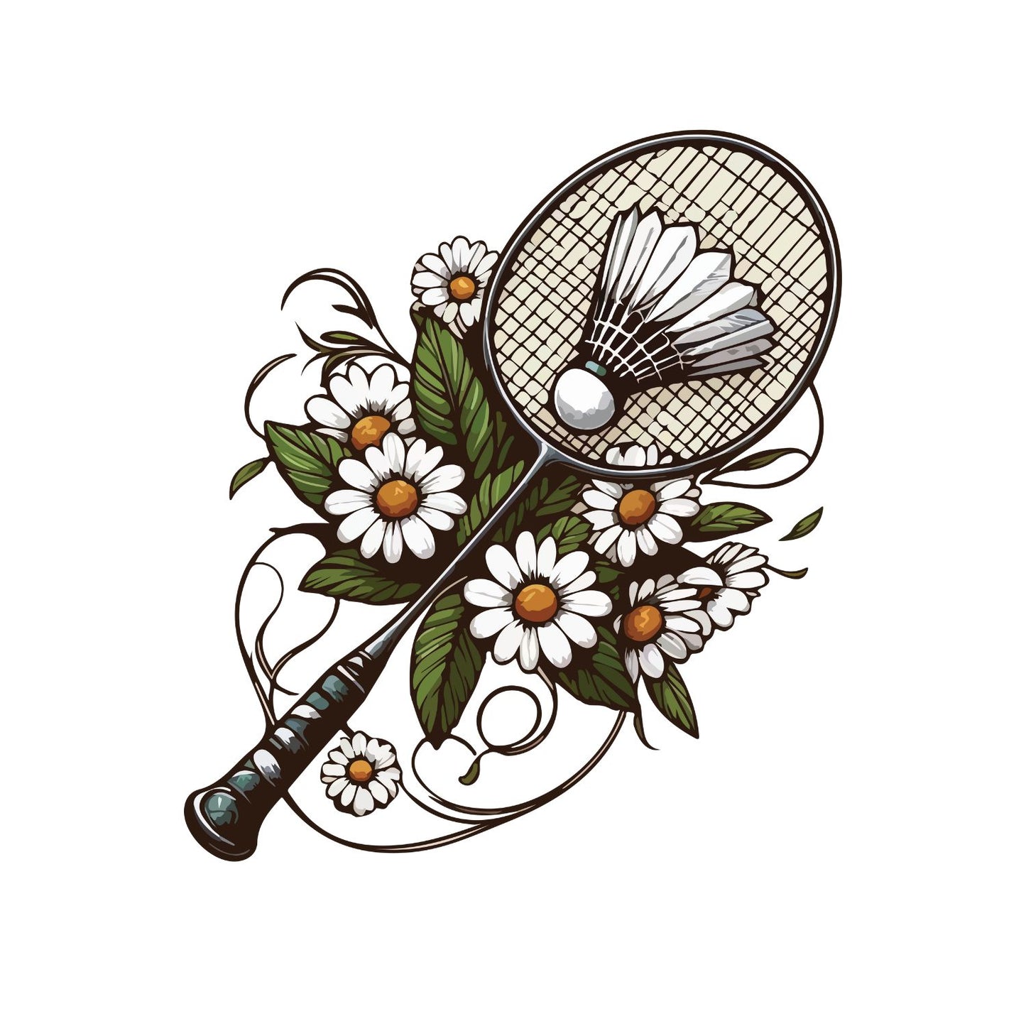 Badminton Daisies T-shirt